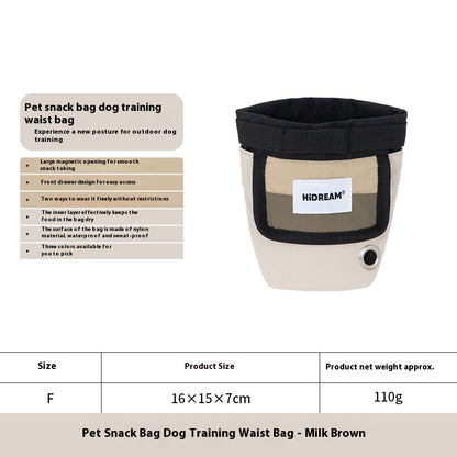Portable Pet Snack Bag For Outdoor Storage
