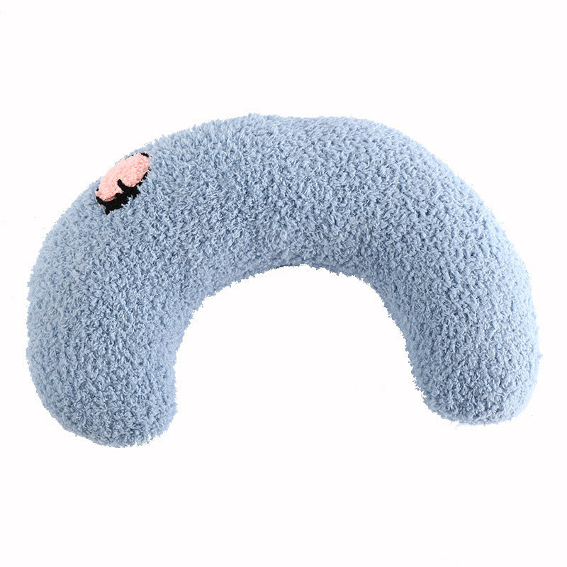 Soft Plush U-Shaped Pet Pillow for Cats & Small Dogs