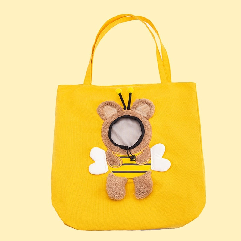 Cute Canvas Diaper Open Head Cat Bag Shoulder Bag