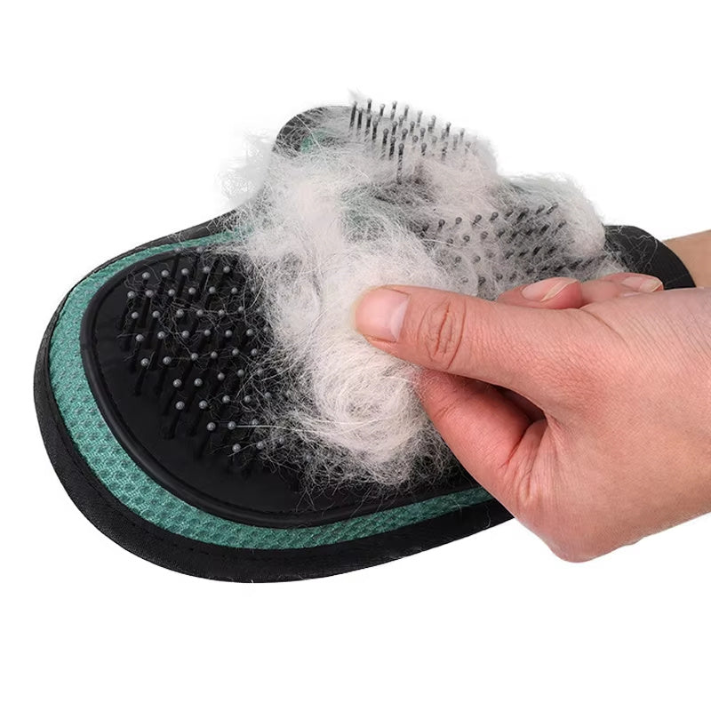 Cat & Dog Hair Removal Glove – Silicone Grooming & Bath Brush
